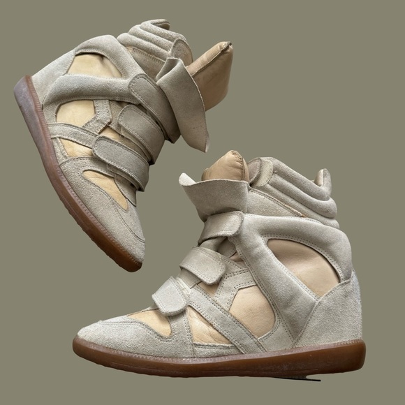 Authentic Isabel marant wedge sneakers in beige/cream color - Picture 2 of 6